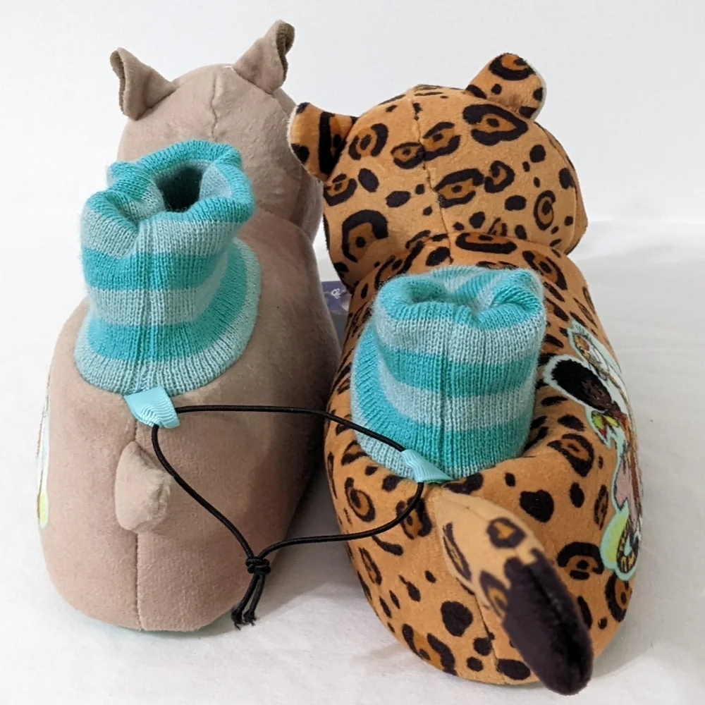 Disney Encanto Antonio's Animals Kids Plush Sock Top Slippers, Size 9-10, NWT